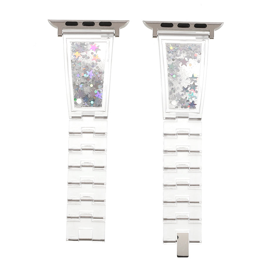 Glitter Quicksand Acrylic Watch Strap Wristband Replacement for Apple Watch Ultra 49mm Ultra 2 49mm Series 9 45mm SE (2023) 44mm Series 8 45mm 7 45mm Series 4 5 6 44mm Series 1 2 3 42mm SE 44mm SE (2022) 44mm Glitter Quicksand Acrylic Watch Strap Wristband Replacement for Apple Watch Ultra 49mm Ultra 2 49mm Series 9 45mm SE (2023) 44mm Series 8 45mm 7 45mm Series 4 5 6 44mm Series 1 2 3 42mm SE 44mm SE (2022) 44mm
